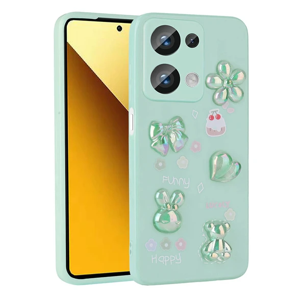 Xiaomi Poco M6 Pro 4G Kılıf Kabartma Figürlü Parlak Zore Toys Silikon Kapak ürün görseli 1