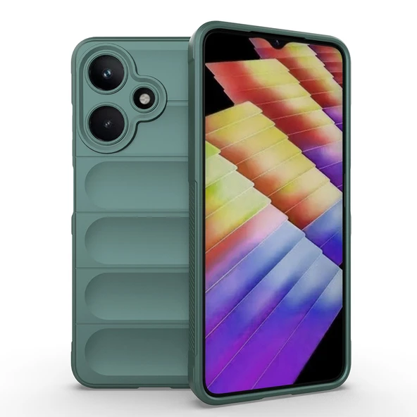 İnfinix Hot 30i Kılıf Esnek TPU Oyuklu Arka Yüzey Tasarımlı Zore Etnik Silikon Kapak ürün görseli 1