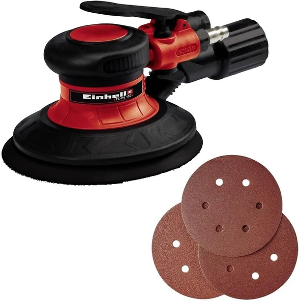 Einhell Tc-Pe 150, Havalı Zımpara (150 Mm Zımpara Diski Çapı, Kademesiz Ayar Kolu, 6 Adet Zımpara Ka ürün görseli 1