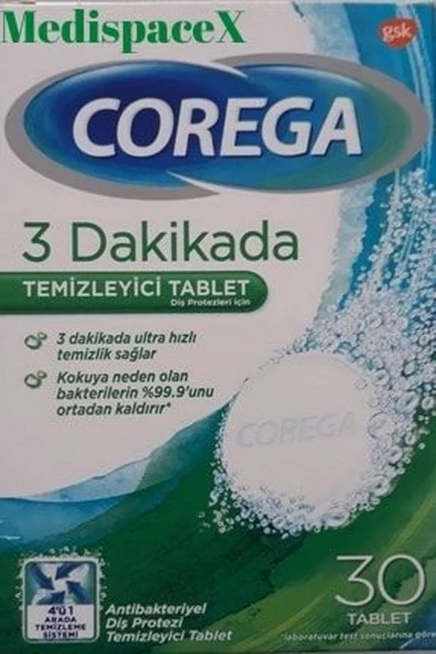 Corega 3 Dakikada Temizleyici 30 Tablet ürün görseli 1