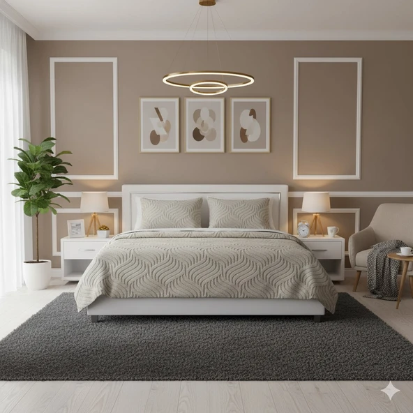 COMFORT YORGAN SETİ ÇİFT KİŞİLİK LUMOS CAPPUCİNO ürün görseli 1