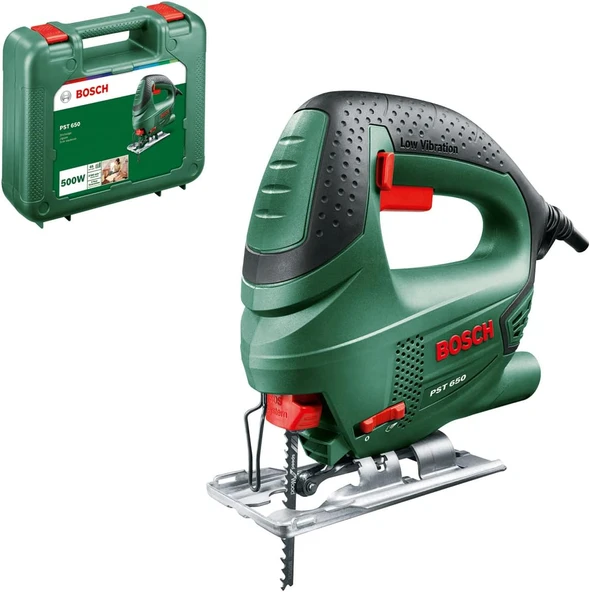 Bosch Home And Garden Pst 650 Elektrikli Dekupaj Testreresi, 500 Watt, Ahşapta 65 Mm, Çelikte 4 Mm K ürün görseli 1