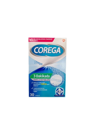 Corega 3 Dakikada Temizleyici 30 Tablet ürün görseli 1
