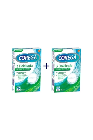 Corega 3 Dakikada Temizleyici 30 Tablet 2'li - Resim 2