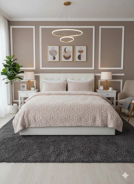 COMFORT YORGAN SETİ ÇİFT KİŞİLİK LISSOME PUDRA ürün görseli 1