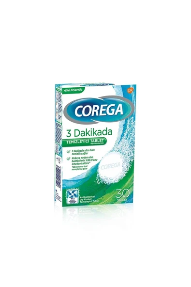 Corega 3 Dakikada Temizleyici 30 Tablet ürün görseli 1
