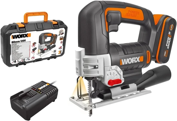 Worx Wx543 20Volt 2.0Ah Li-Ion Profesyonel Dekupaj Testere ürün görseli 1