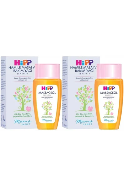 Hipp Mamasanft Hamile Masaj ve Bakım Yağı Sensıtıv 100ML (2 Li Set) ürün görseli 1