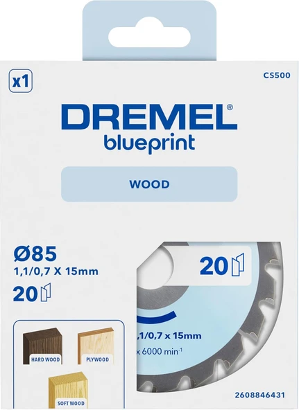 Dremel Blueprint Cs12V (Cs500) 85Mm Ahşap Testere Bıçağı - Resim 2