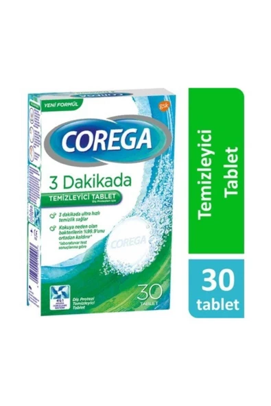 Corega 3 Dakikada Temizleyici 30 Tablet ürün görseli 1