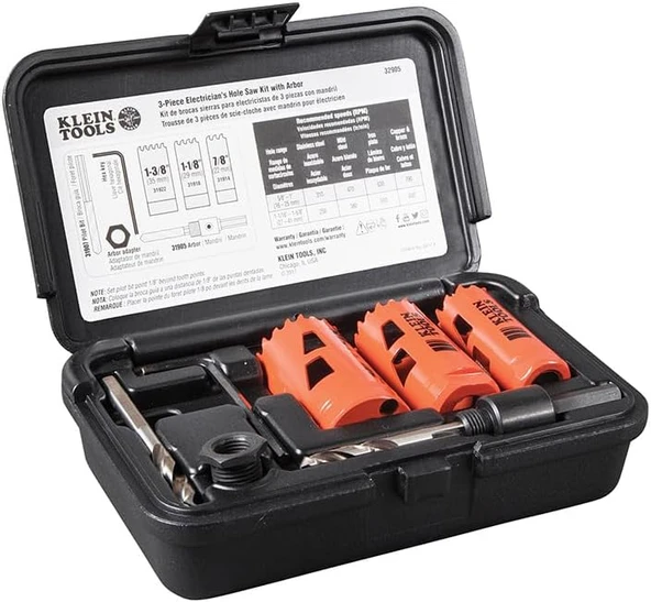 Küçük Tools 32905 Elektrikli-Delikli Testere-Set Arbor (3 Parça) ürün görseli 1