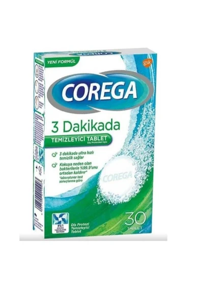 Corega 3 Dakikada Temizleyici 30 Tablet ürün görseli 1