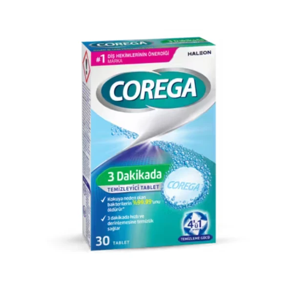 Corega 3 Dakikada Temizleyici 30 Tablet ürün görseli 1