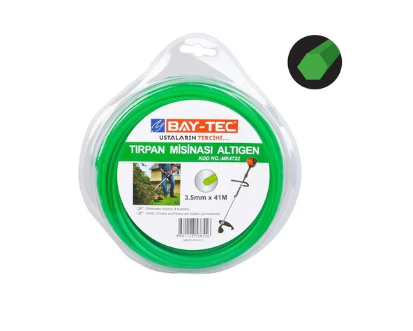 Altıgen Tırpan Misinası 3.5  mm x 41 mt MK4722 BAYTEC ürün görseli 1