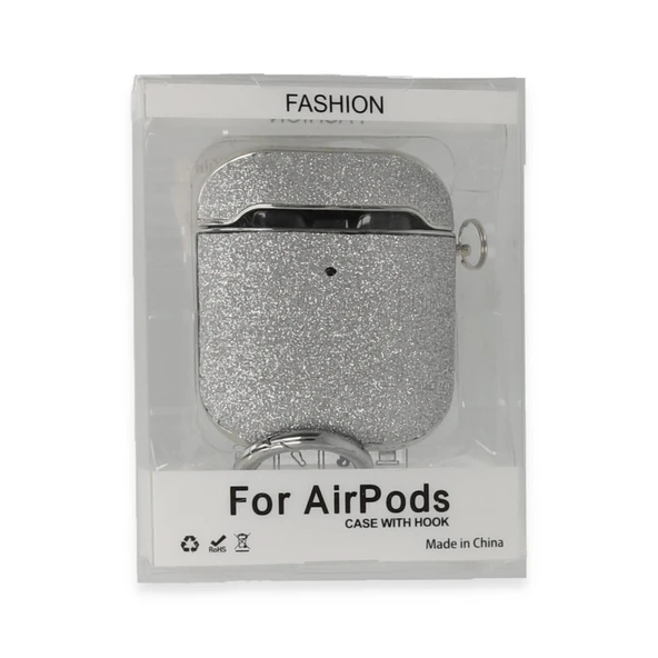 Apple Airpods 2 (2.nesil) Spell Simli Kılıf - Gümüş ürün görseli 1