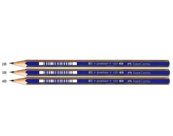 Faber Castell Dereceli Kurşun Kalem Resim Çizim Kalemi 2B,3B,4B 1erli 3 adet ürün görseli 1