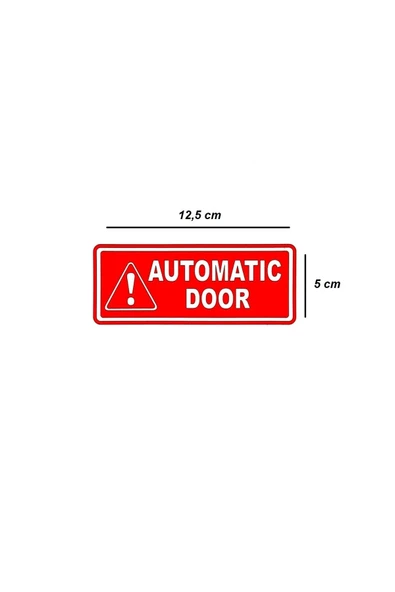 Automatıc Door Sticker - Otomatik Kapı Ingilizce Sticker - Resim 3