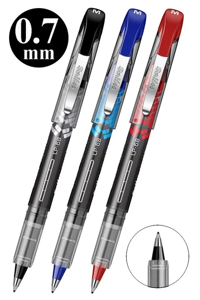 Mavi Kırmızı Siyah Pilot Kalem LP-68 3 Adet Scrikss Liquid Pen Pilot Kalem 0.7mm Uçlu Pilot Kalem Hızlı Kuruyan ürün görseli 1