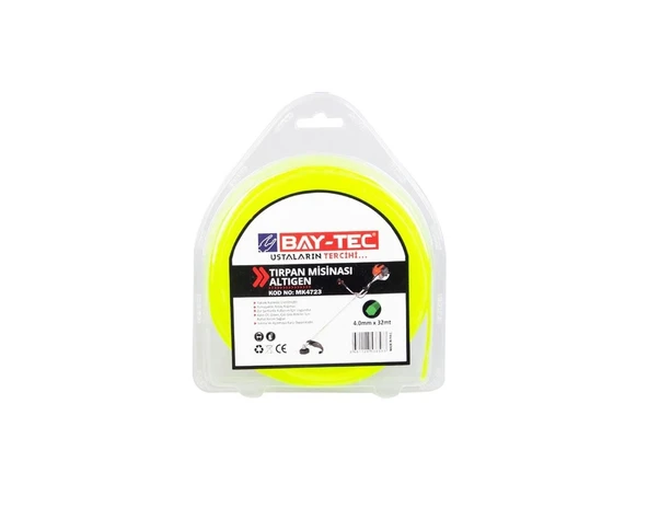 Altıgen Tırpan Misinası 4  mm x 32 mt MK4723 BAYTEC ürün görseli 1