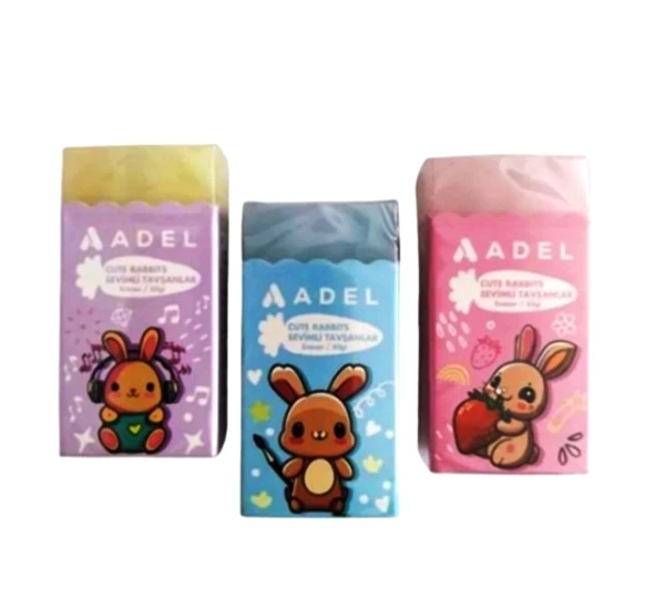 Adel Sevimli Tavşanlar Silgi - 4 adet ürün görseli 1