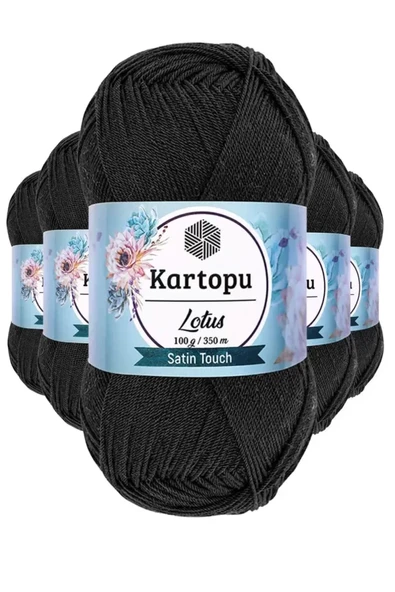 5 Adet Lotus Bikini Büstiyer Bluz Örgü İpi  K940 Siyah ürün görseli 1