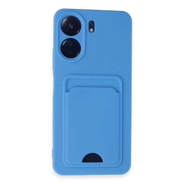 Xiaomi Redmi 13c Kılıf Kelvin Kartvizitli Silikon - Mavi ürün görseli 1