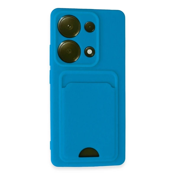 Xiaomi Redmi Note 13 Pro 4g Kılıf Kelvin Kartvizitli Silikon - Mavi ürün görseli 1