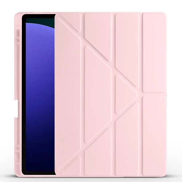 Galaxy Tab S9 Plus Kılıf Zore Tri Folding Kalem Bölmeli Standlı Kılıf ürün görseli 1