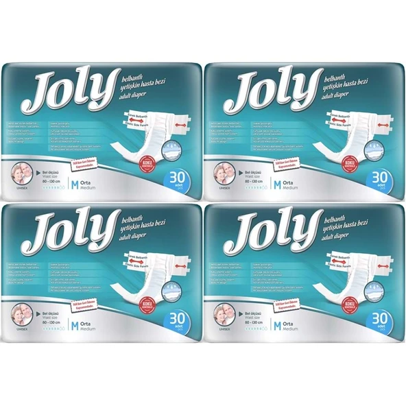 Joly Yetişkin Bezi Bel Bantlı M - Orta - Medium 120 Adet ürün görseli 1