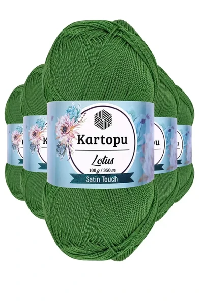 5 Adet Lotus Bikini Büstiyer Bluz Örgü İpi  K486 Çam Yeşili ürün görseli 1