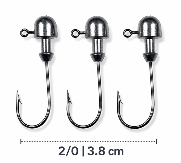 Jighead İğne 2/0 3.8 Cm Silikon Yem İçin Levrek Avı Uyumlu 3’lü Paket ürün görseli 1