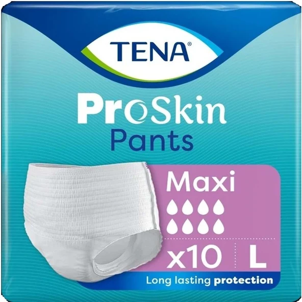 Tena Proskin Pants Maxi Emici Külot Yetişkin Bezi L - Büyük - Large 10 Adet ürün görseli 1