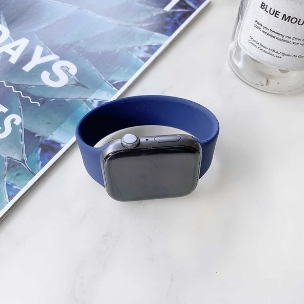 Apple Watch Ultra 49mm Kordon KRD-31 Solo Loop Medium Strap Kayış - Resim 8