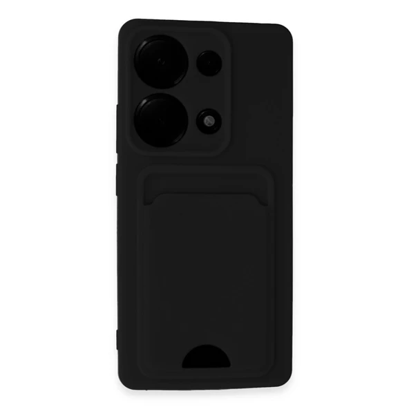 Xiaomi Redmi Note 13 Pro 4g Kılıf Kelvin Kartvizitli Silikon - Siyah ürün görseli 1