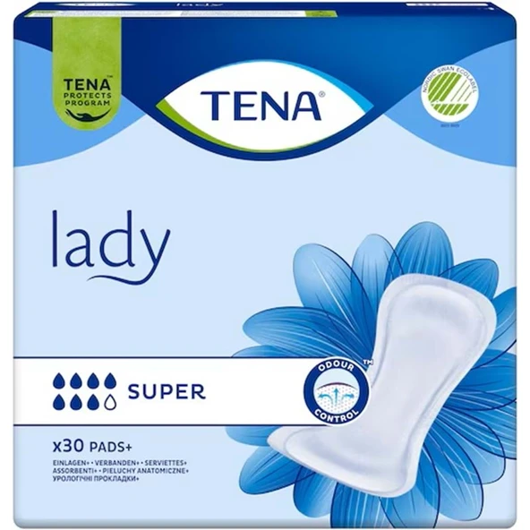 Tena Lady Süper Kadın Mesane Pedi 30 Adet ürün görseli 1