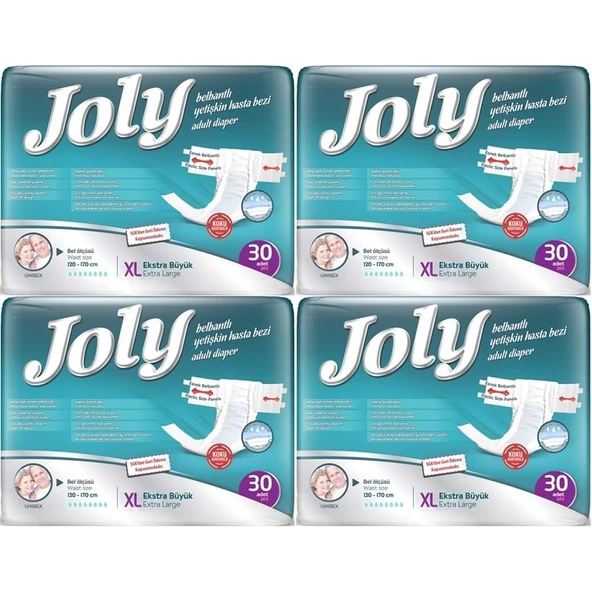 Joly Yetişkin Bezi Bel Bantlı XL - Ekstra Large - Extra Large 120 Adet ürün görseli 1