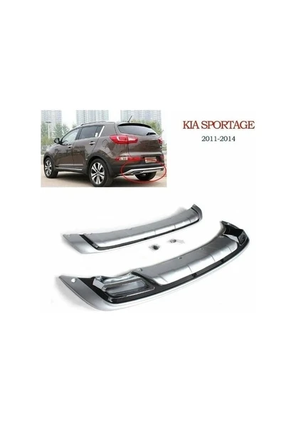 Kia Sportage Ön Ve Arka Koruma Difüzör 2011-2015 Çift Çıkış Egzoz ürün görseli 1