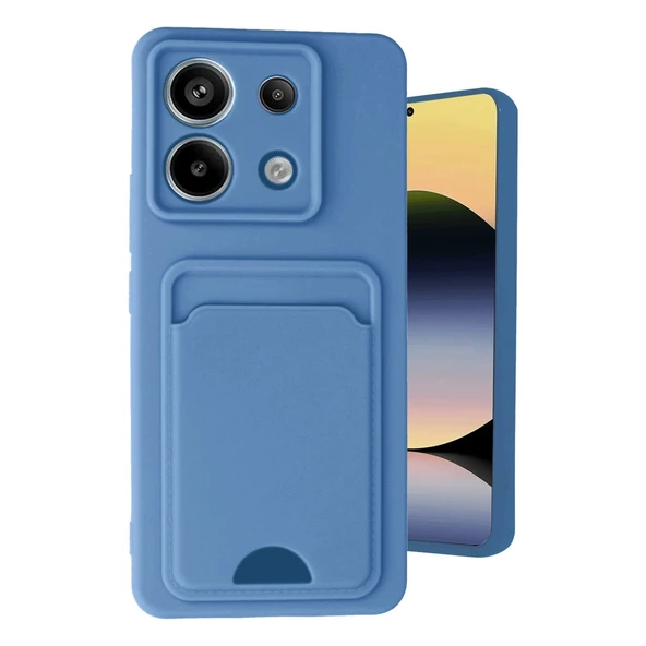 Xiaomi Redmi Note 13 Pro 5g Kılıf Kelvin Kartvizitli Silikon - Mavi ürün görseli 1
