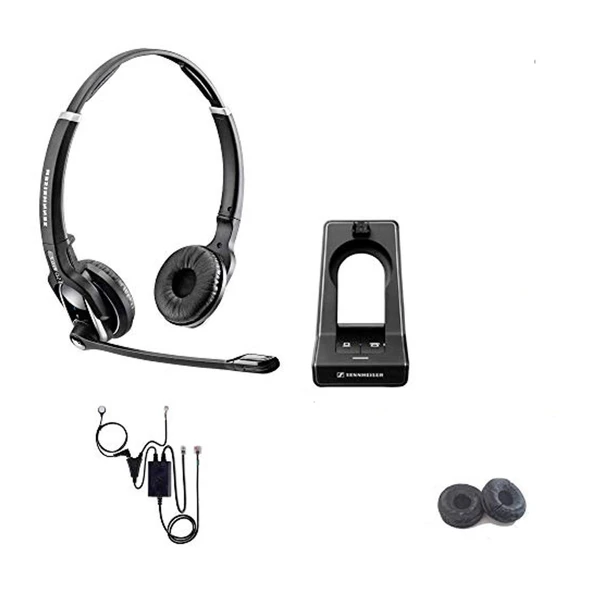 EPOS SD PRO 2 Kablosuz Deskphone Headset, Dual-Ear, Black, NEC EHS Adaptör ile uyumlu, NEC DT3xx / DT4xx / DT7xx / DT8xx Phones (i-SIP & N-SIP) ürün görseli 1