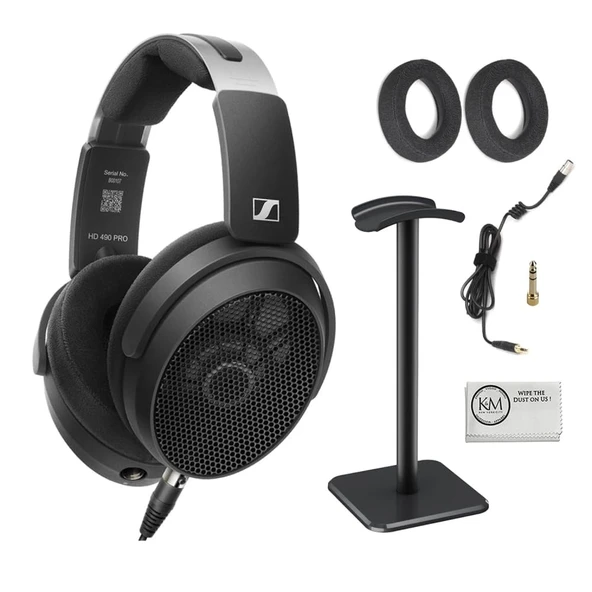 Sennheiser HD-490 PRO Plus Profesyonel Referans Open-Back Studio Ears Sched with Foots Stand + Temizlik Kumaşı (3 Madde) ürün görseli 1
