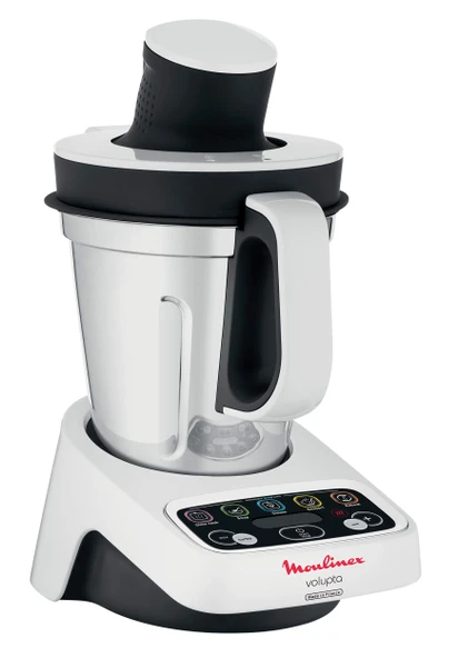 Moulinex HF4041 Volupta çok işlevli mutfak robotu (1000 watt, 1,5 l kullanılabilir kapasite) beyaz/koyu gri ürün görseli 1