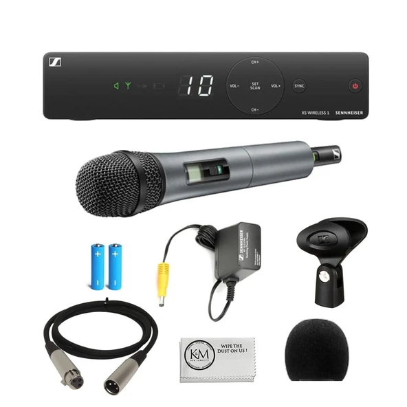 Sennheiser XSW 1-835-A349 Vocal E835 Dinamik Mikrofon ile Set | A: 548 to 572 MHz Microphone Windscreen + 3' XLR Kablo + Temizlik Kumaşı (4) ürün görseli 1