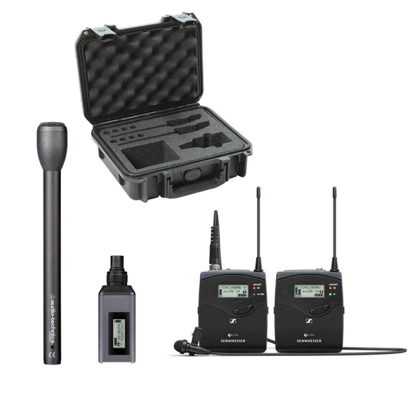 Sennheiser EW 100 ENG G4-A Kablosuz Temel Kit artı Audio-Technica AT8004-Lsell Omniwayal Dynamic Microphone (Uzun Tut) ve SKB Su Yalıtımı Vakası ürün görseli 1