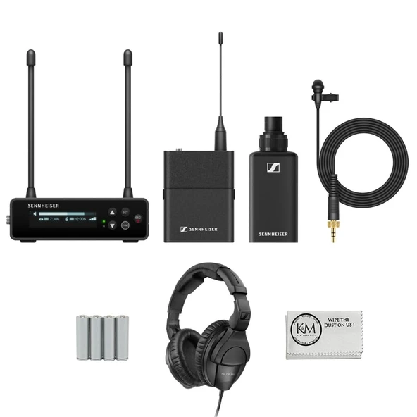 Sennheiser EW-DP ENG SET Camera-Mount Digital Wireless Combo Microphone System | Q1-6: 470 to 526 MHz Sched with Buzzs + 4 x AA Battery ürün görseli 1