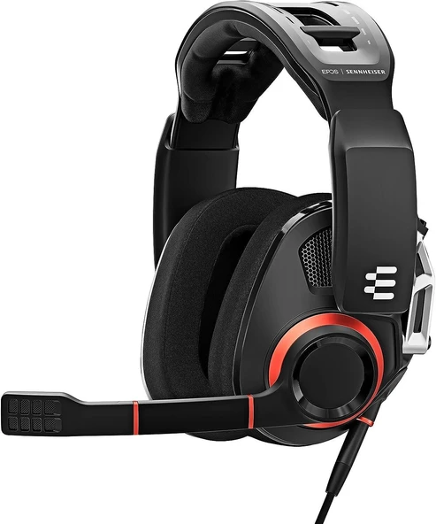 EPOS I SENNHEISER GSP 500 Wired Open Acoustic Game Headset, Gürültü-Cancelling Microphone, Ayarlanabilir İletişim Baskısı, Volume Control, PC + Mac + Xbox + PS4, Pro-Black/Red/Red/Red/Red/Red/Red ürün görseli 1