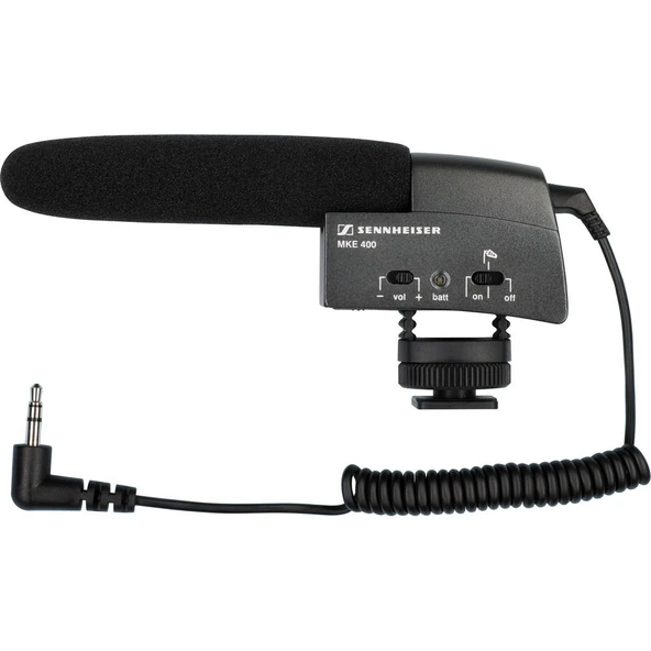 Sennheiser MKE 400 Kameralar için video mini shotgun mikrofon ürün görseli 1