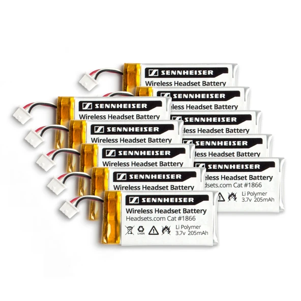 Sennheiser Makyaj Cihazı OfficeRunner Kablosuz Headset DW Office DW Pro1 DW Pro2 SD Office SD Pro1 SD Pro2 MB Pro serisi Li Polimer 205mAh (10 Pack) ürün görseli 1