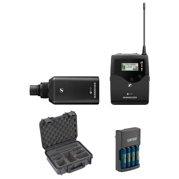Sennheiser EW 500 Boom G4 Kamera-Mount Kablosuz Plug-On Mic System (AW +: 470 to 558 MHz) SKB iSeries Case ENG Systems & Şarj (4 AA NiMH Batt) ürün görseli 1