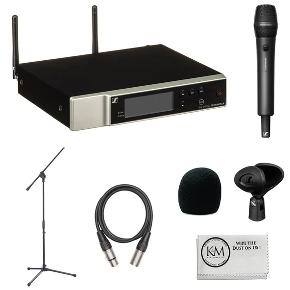Sennheiser EW-D 835-S, MMD 835 Capsule (Q1-6: 470 to 526 MHz) Sche with XLR Cable + Windscreen + Microphone Stand + Temizlik Kumaşı (5 Madde) ürün görseli 1