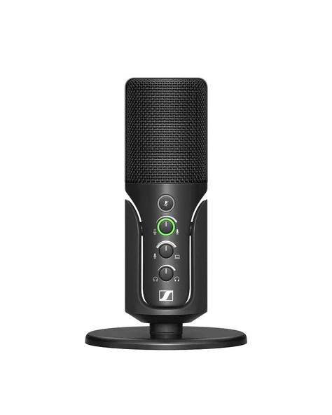Sennheiser Profili Kondansatör kapsüllü USB mikrofon | Tak ve Çalıştır Tasarımı, Podcast'ler ve Yayın Akışı için Mükemmel | Masa tabanı ve 1,2 m USB-C kablosu dahildir - Siyah (700065) ürün görseli 1